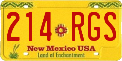 NM license plate 214RGS