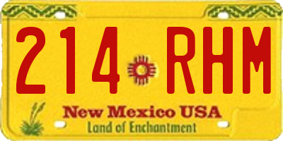 NM license plate 214RHM