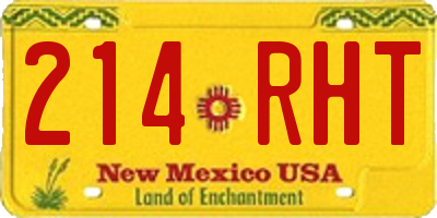 NM license plate 214RHT