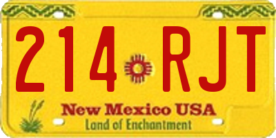 NM license plate 214RJT
