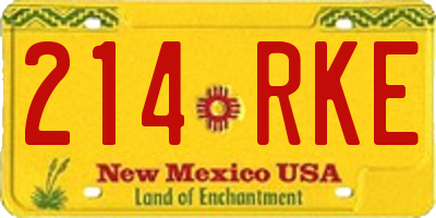 NM license plate 214RKE