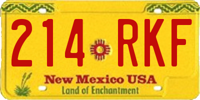 NM license plate 214RKF
