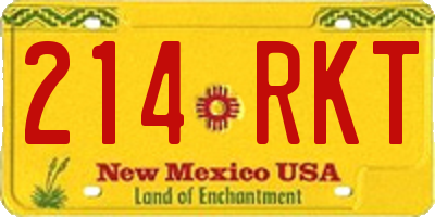NM license plate 214RKT