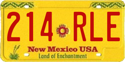 NM license plate 214RLE