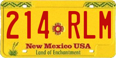 NM license plate 214RLM