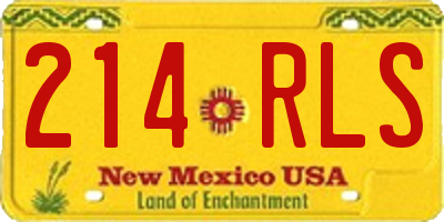 NM license plate 214RLS