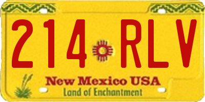 NM license plate 214RLV