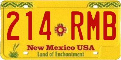 NM license plate 214RMB
