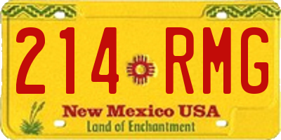 NM license plate 214RMG