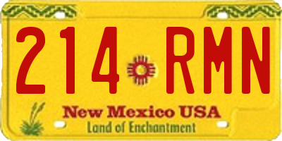 NM license plate 214RMN