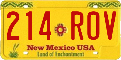 NM license plate 214ROV