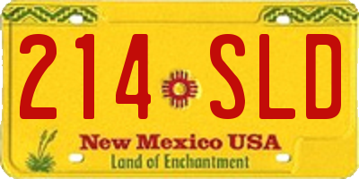NM license plate 214SLD