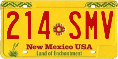 NM license plate 214SMV