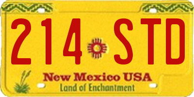 NM license plate 214STD