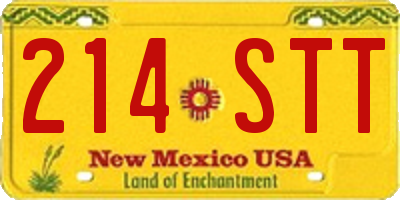NM license plate 214STT