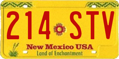 NM license plate 214STV