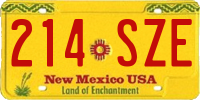 NM license plate 214SZE