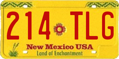 NM license plate 214TLG