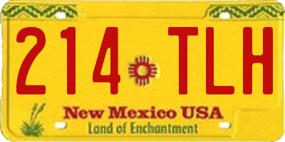 NM license plate 214TLH