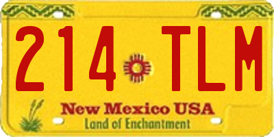 NM license plate 214TLM
