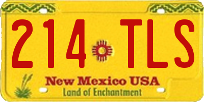 NM license plate 214TLS