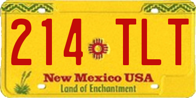 NM license plate 214TLT