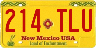 NM license plate 214TLU