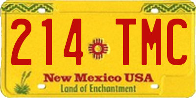 NM license plate 214TMC