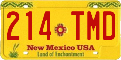 NM license plate 214TMD
