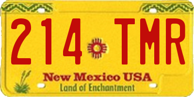 NM license plate 214TMR