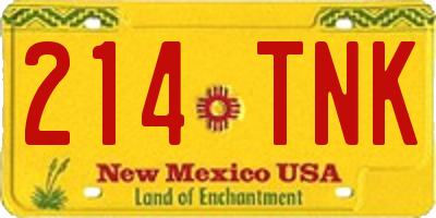 NM license plate 214TNK