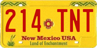 NM license plate 214TNT