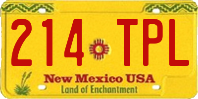 NM license plate 214TPL