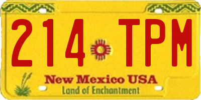 NM license plate 214TPM