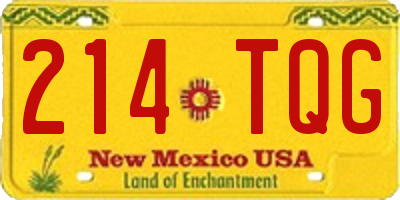 NM license plate 214TQG