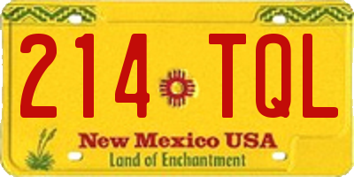 NM license plate 214TQL