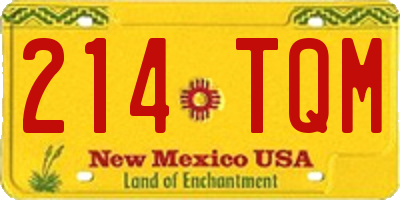 NM license plate 214TQM