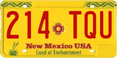 NM license plate 214TQU