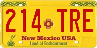 NM license plate 214TRE