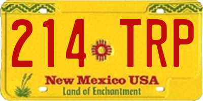 NM license plate 214TRP