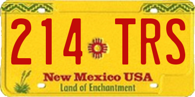 NM license plate 214TRS