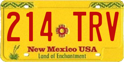 NM license plate 214TRV