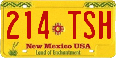 NM license plate 214TSH