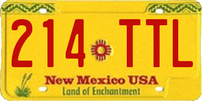 NM license plate 214TTL