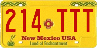 NM license plate 214TTT