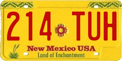 NM license plate 214TUH