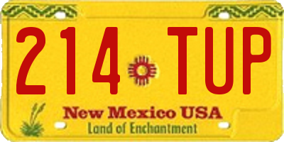 NM license plate 214TUP