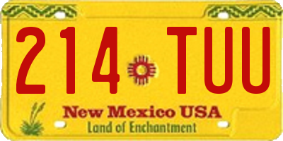 NM license plate 214TUU