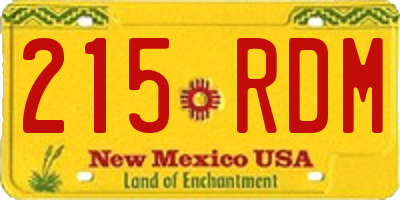 NM license plate 215RDM