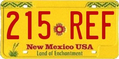 NM license plate 215REF